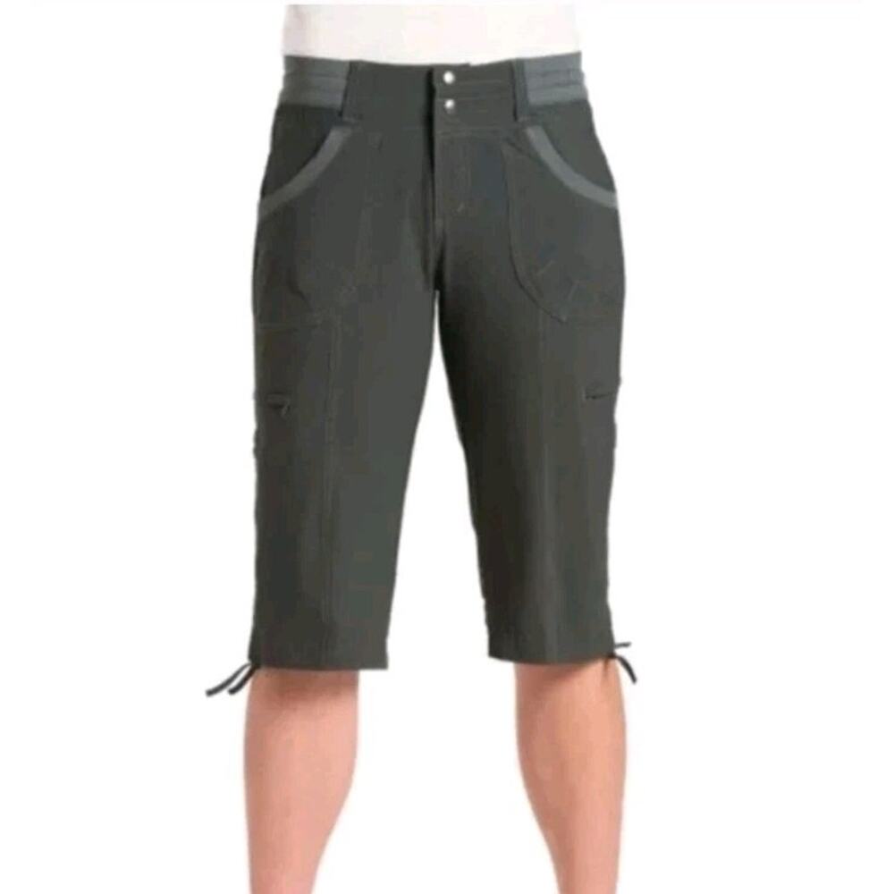 Kuhl Womens Durango Knicker Shorts Capri Sz 4 Gray Nylon Stretch Hiking 15"